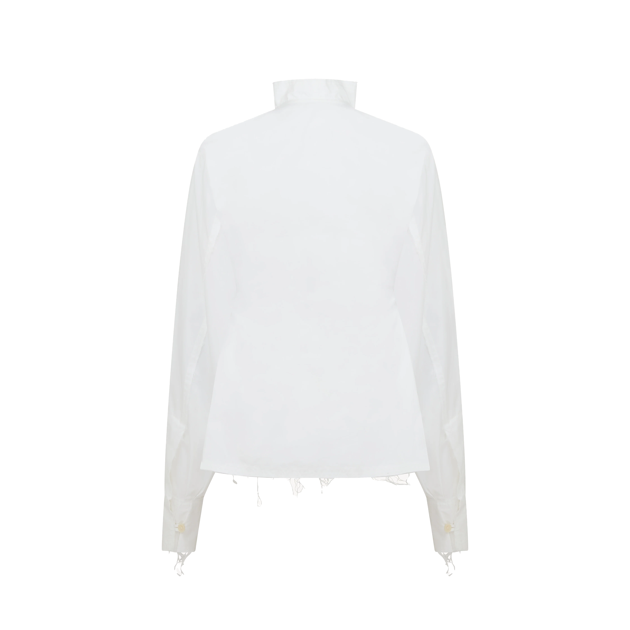White Pinched Waist Shirt
