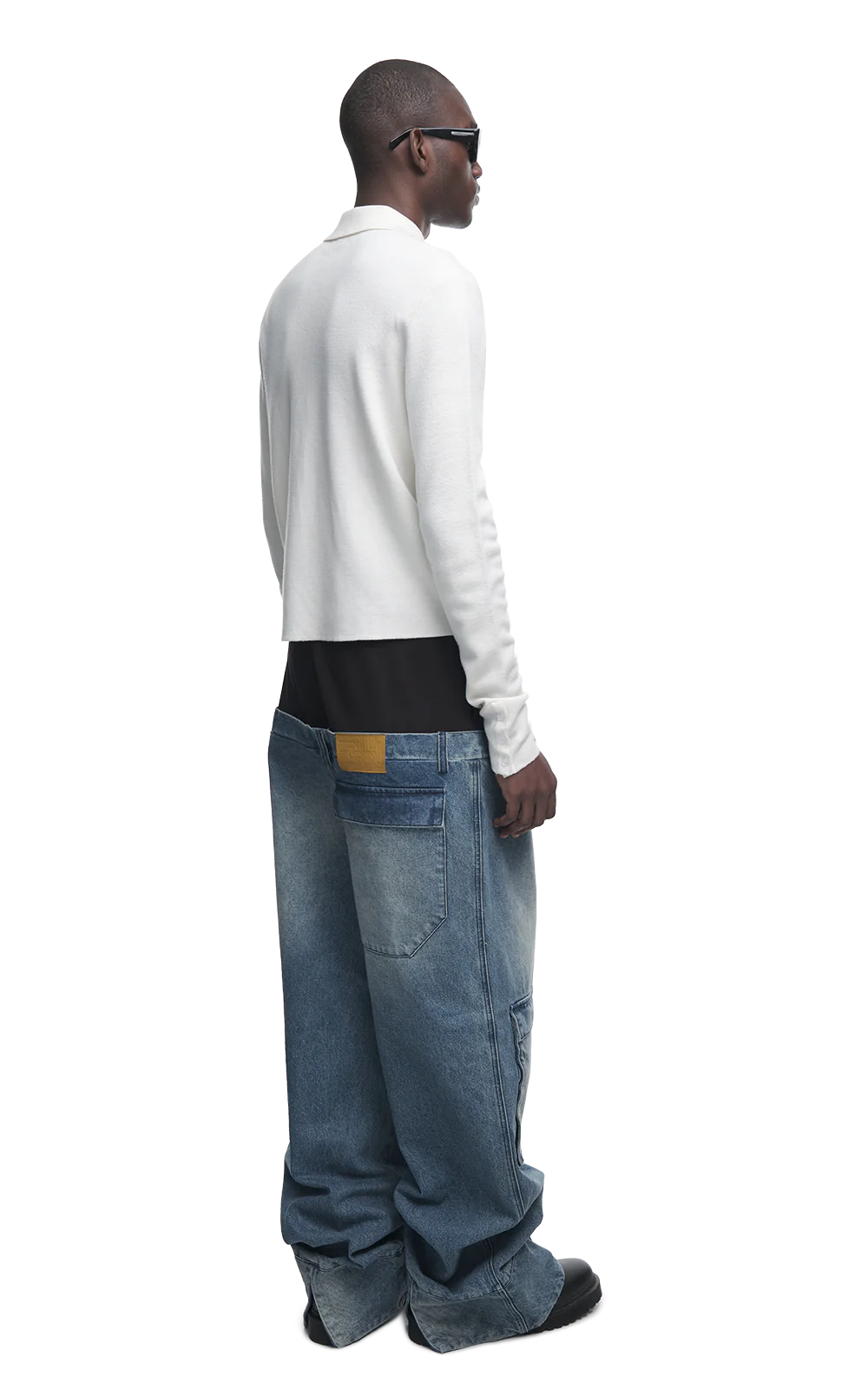 White Knitted Uniform Polo