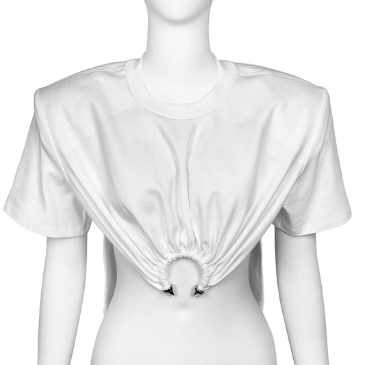 The Detachable Shoulder Pad Piercing Tee