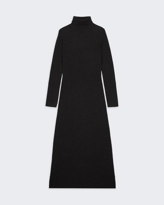 Wide Rib Turtleneck Dress