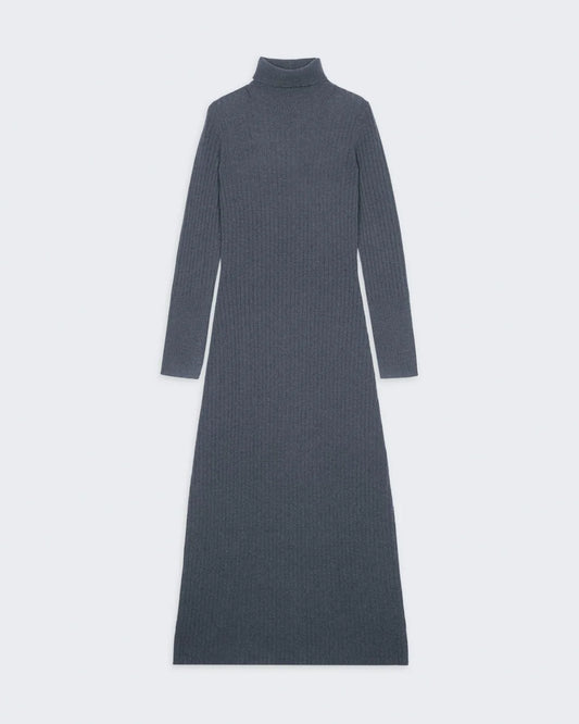 Wide Rib Turtleneck Dress