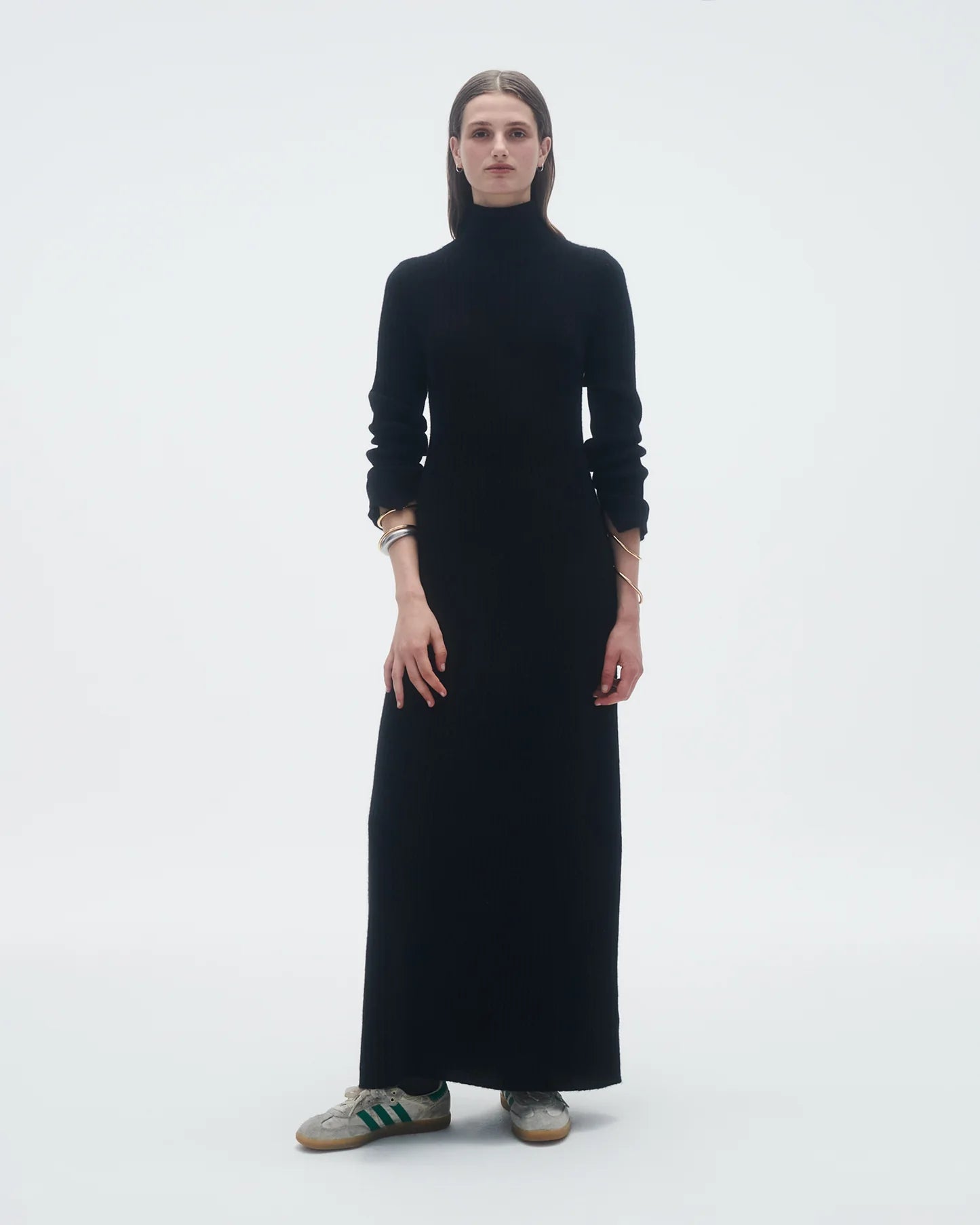 Wide Rib Turtleneck Dress