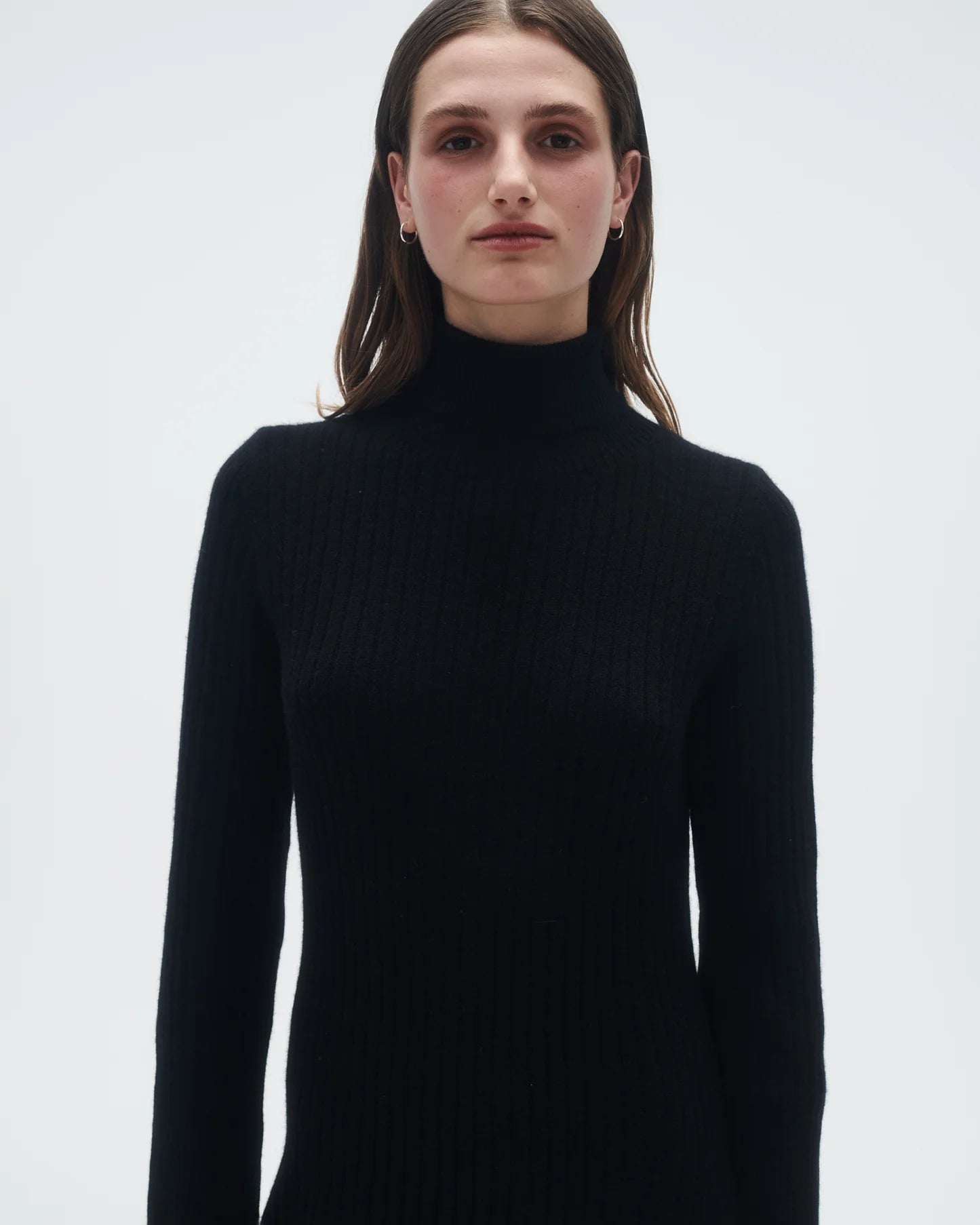 Wide Rib Turtleneck Dress