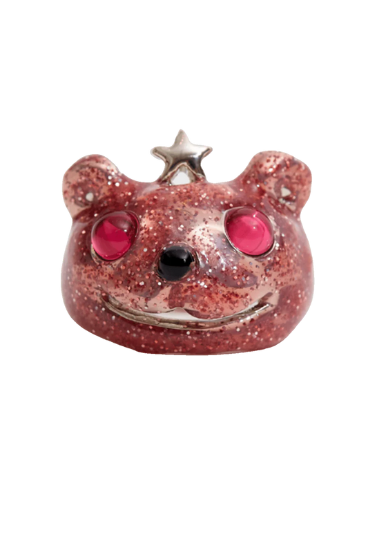 Glitter Princess Bear Ring