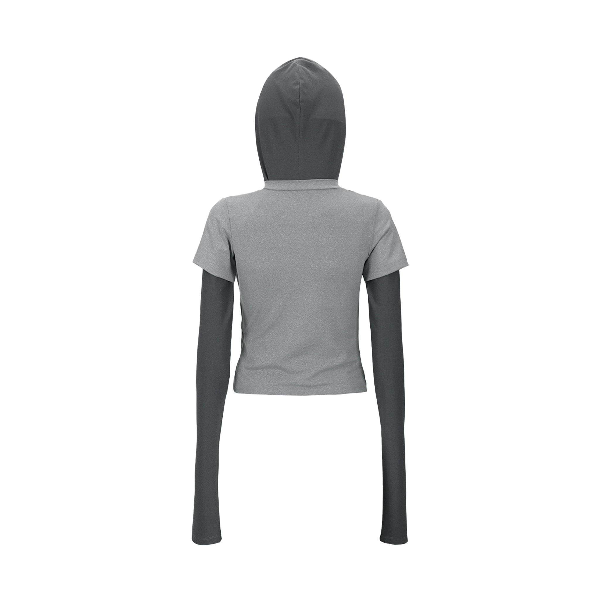 Gathered Hoodie Jersey Top