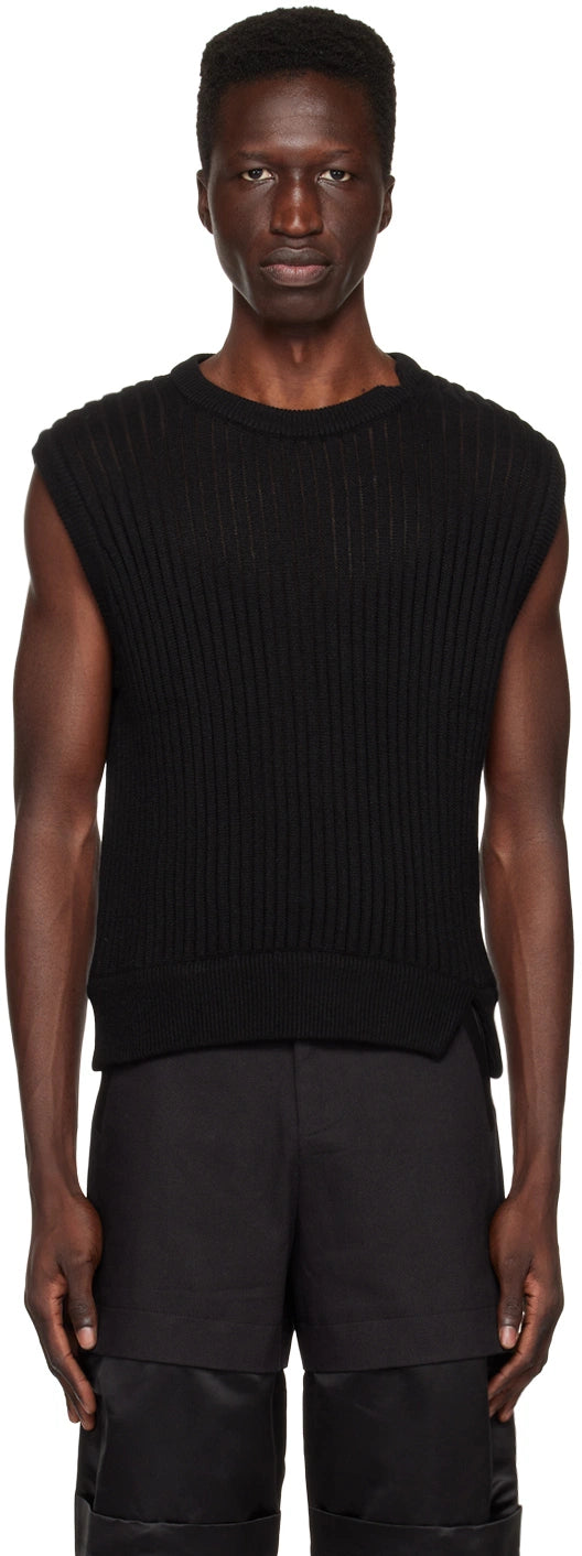Black Striped Vest