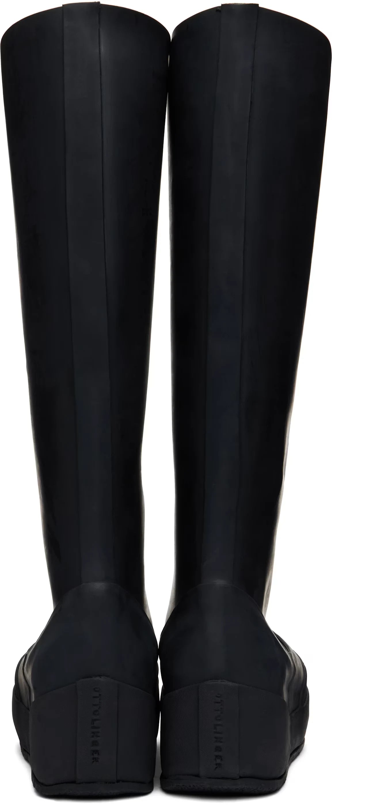 Black Rubber Tall Boots