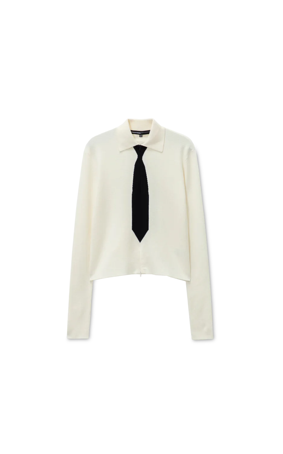 White Knitted Uniform Polo