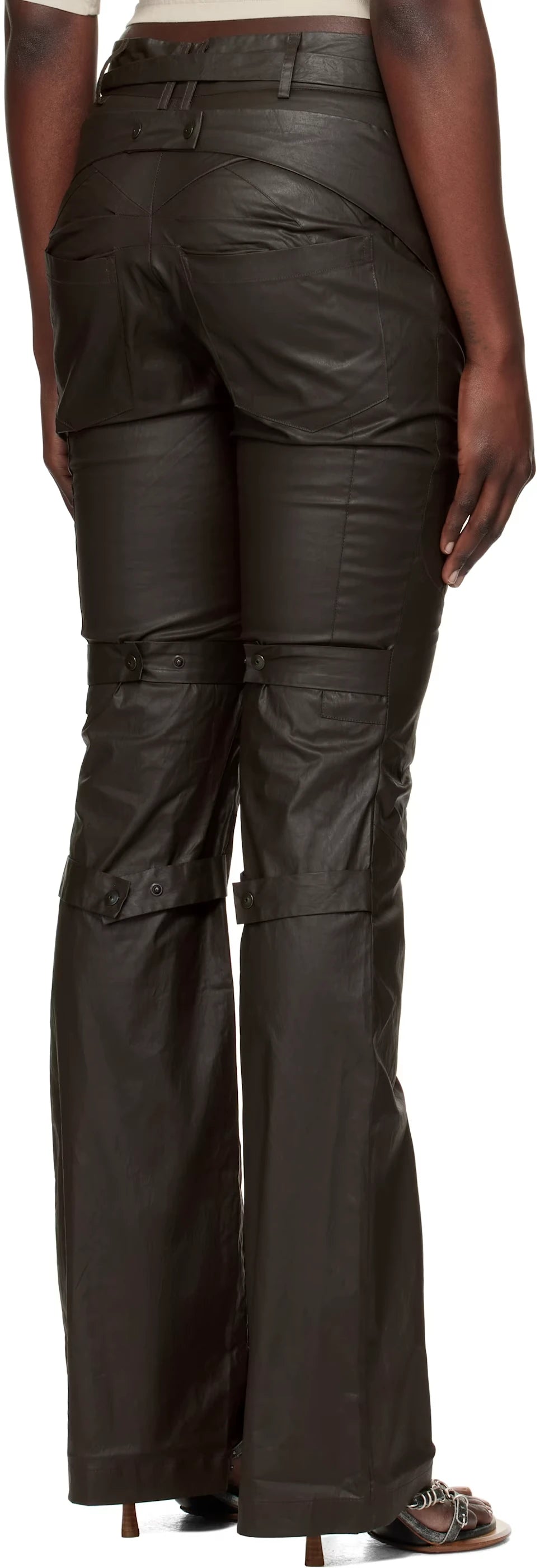 Deconstructed Flared Pants
