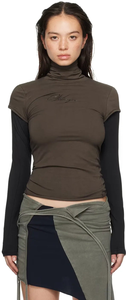 Layered Logo Longsleeve Turtleneck