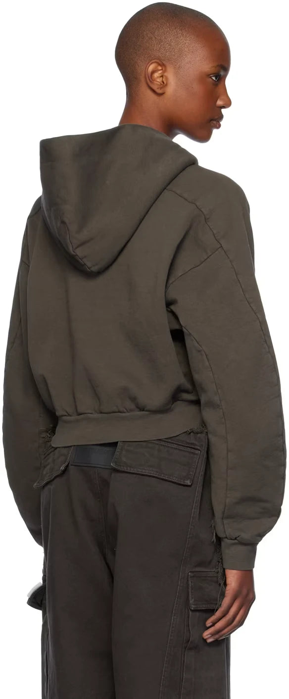Multiline Zip Up Hoodie