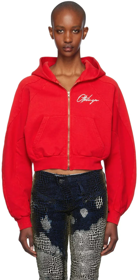 Multiline Zip Hoodie