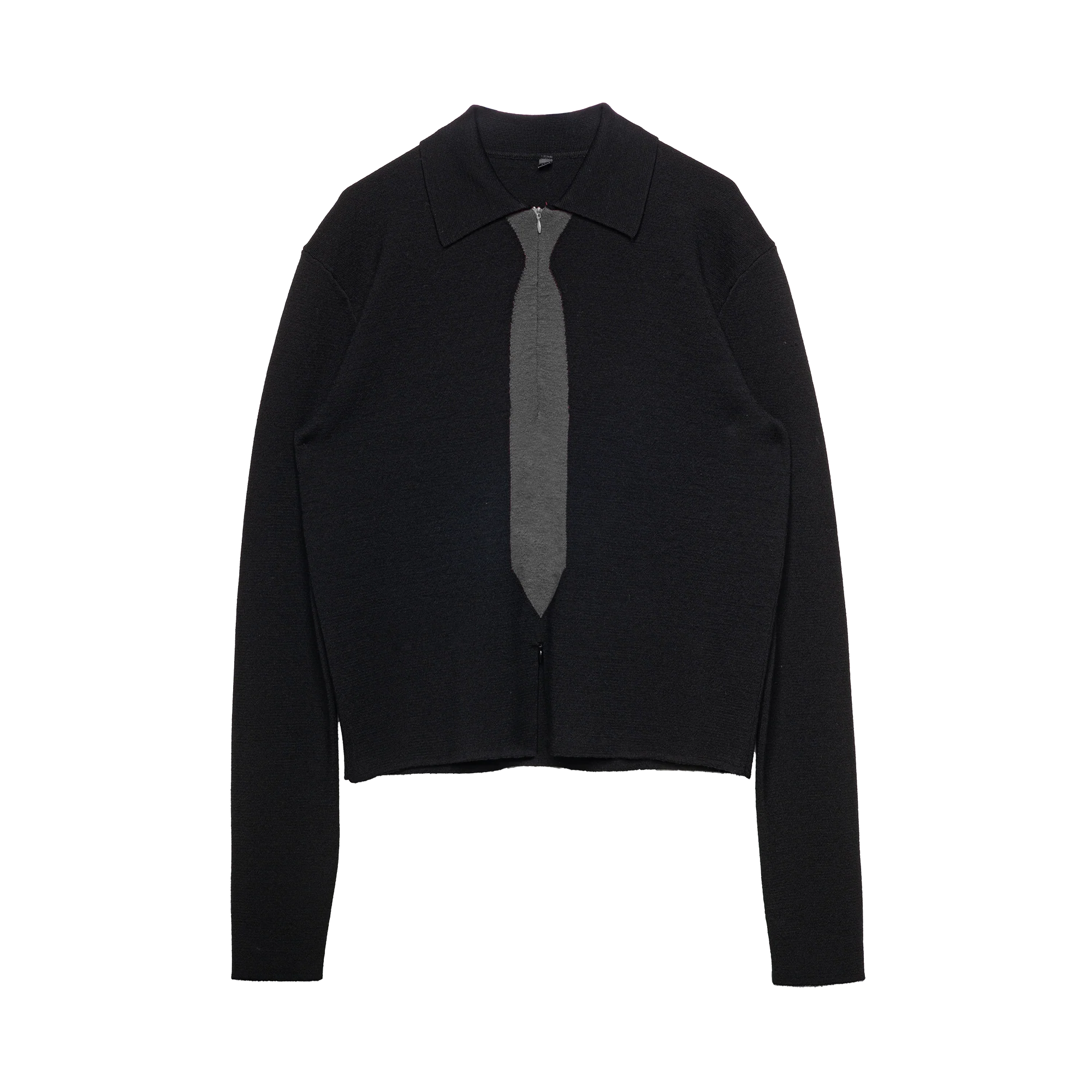 Black Knitted Uniform Polo