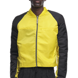 Yellow Nylon Biker Jacket